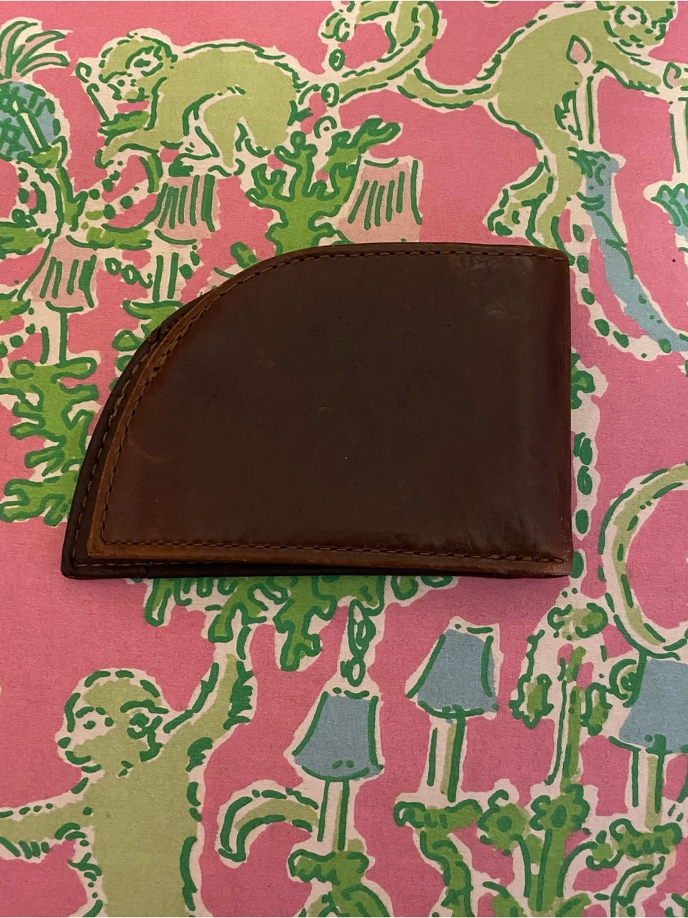 ROGUE INDUSTRIES Front Pocket Wallet Billfold Brown Genuine Bison Leather